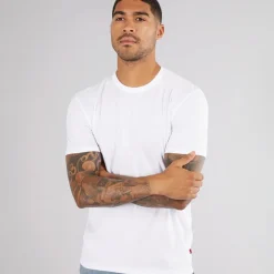 Outlet Herre Slim Fit T-Shirt Hvid T-Shirts, Poloer Og Skjorter·T-Shirts Og Undertrøjer