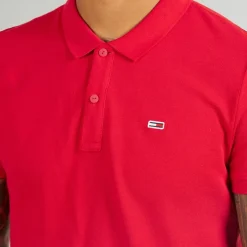 Online Herre Slim Stolpelukning Polo Dybrød T-Shirts, Poloer Og Skjorter·Poloer
