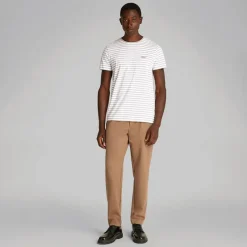 Outlet Herre Slim Stribe T-Shirt K10K1141770K6 T-Shirts, Poloer Og Skjorter·T-Shirts Og Undertrøjer