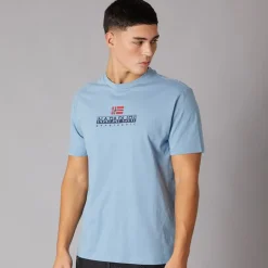 Discount Herre Sory Logo T-shirt Faded Denim Udendørs|T-Shirts, Poloer Og Skjorter·T-Shirts Og Undertrøjer