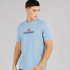 Discount Herre Sory Logo T-shirt Faded Denim Udendørs|T-Shirts, Poloer Og Skjorter·T-Shirts Og Undertrøjer