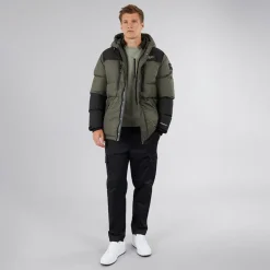 Discount Herre Squadage Panel Jakke Oliven Jakker Og Frakker·Jakker Og Frakker