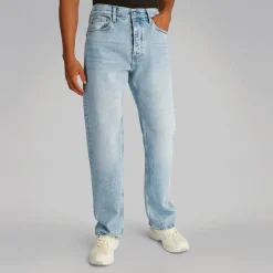 Online Herre Standard Straight Jeans Denim Lys Jeans Og Bukser·Jeans Med Lige Ben|Jeans Og Bukser·Jeans