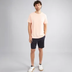 Clearance Herre Stribet Sunrise Grafik T-Shirt Pink T-Shirts, Poloer Og Skjorter·T-Shirts Og Undertrøjer