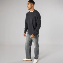 Outlet Herre striktrøje mørkegrå melange Dar Grey M Trøjer Og Cardigans·Trøjer