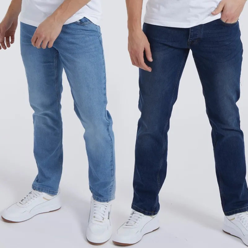Best Herre Stuart Jeans med lige pasform - topak i Indigo/Mid Wash Jeans Og Bukser·Jeans Med Lige Ben|Jeans Og Bukser·Jeans