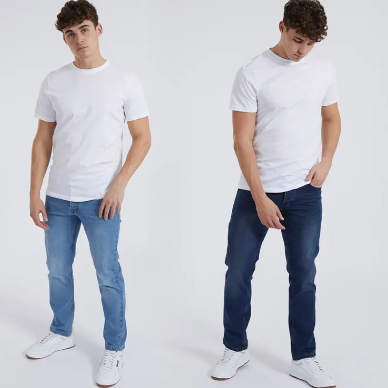 Best Herre Stuart Jeans med lige pasform - topak i Indigo/Mid Wash Jeans Og Bukser·Jeans Med Lige Ben|Jeans Og Bukser·Jeans