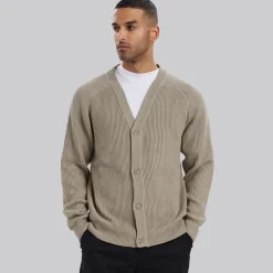 Discount Herre Sweater Sand Trøjer Og Cardigans·Cardigans