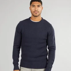 Discount Herre Tanka Rundhals Trøje Marineblå Trøjer Og Cardigans·Trøjer
