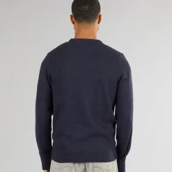 Discount Herre Tanka Rundhals Trøje Marineblå Trøjer Og Cardigans·Trøjer