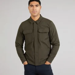 Clearance Herre Teknisk Overskjorte Khaki T-Shirts, Poloer Og Skjorter·Skjorter|Jakker Og Frakker·Jakker Og Frakker