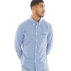 Hot Herre Three Gingham Langærmet shirts Blå T-Shirts, Poloer Og Skjorter·Skjorter