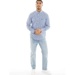Hot Herre Three Gingham Langærmet shirts Blå T-Shirts, Poloer Og Skjorter·Skjorter