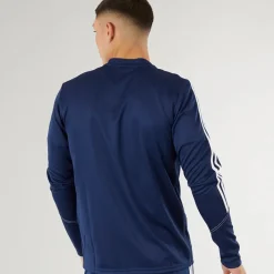 Online Herre Tiro 23 Club 1/​4 lynlås træningstop Navy/​Hvid Træning|T-Shirts Og Undertrøjer