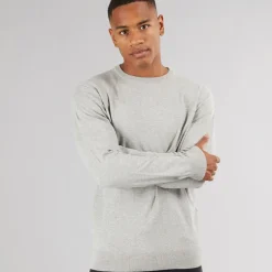 Herre Townsend Jumper Lys Grå Melange Trøjer Og Cardigans·Trøjer