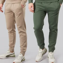 Online Herre Traymax Joggingbukser To-pak Khaki/​Sten Jeans Og Bukser·Joggingbukser|Træningsdragter Og Joggingbukser·Joggingbukser