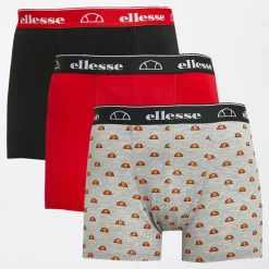 Discount Herre Tre Pak Boxer Trunks Sort/​Grå/​Rød Undertøj Og Sokker|Multipakker·Undertøj