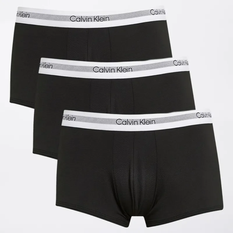 Clearance Herre Tre Pak Lav Talje Trunks Sort / Sort / Sort Multipakker·Undertøj|Undertøj, Sokker Og Nattøj·Boxer Shorts