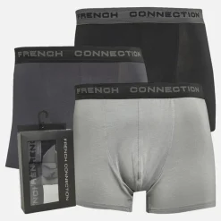 New Herre Tre Pak Modal Luksus Supersoft Boxer Trunks Fc32 Black/Charcoal Melange/Light Grey Melange Multipakker·Undertøj|Undertøj, Sokker Og Nattøj·Boxer Shorts