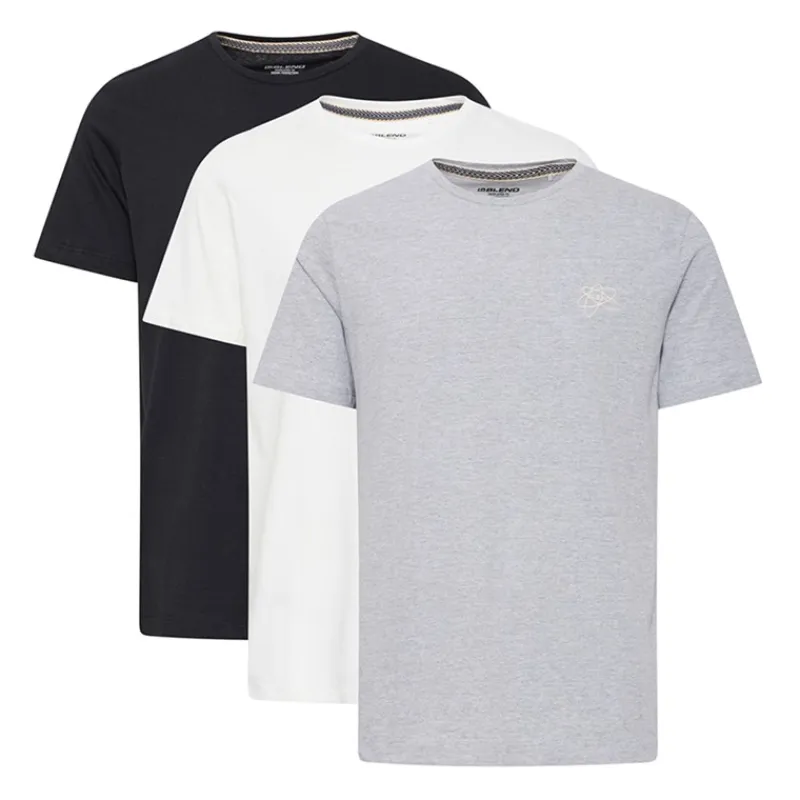 Clearance Herre Tre Pak T-shirts Grå Mel/Vanilla/Sort Greymel,Vanilla,Black T-Shirts, Poloer Og Skjorter·Multipakker|Multipakker·T-Shirts Og Undertrøjer