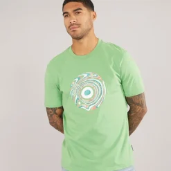 Outlet Herre Trippy Target T-shirts Grøn T-Shirts, Poloer Og Skjorter·T-Shirts Og Undertrøjer