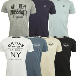 Hot Herre T-shirts 7-pak Blå/​Blå/​Grå Melange/​Hvid/​Blå/​Sort/​Off White T-Shirts, Poloer Og Skjorter·Multipakker|Multipakker·T-Shirts Og Undertrøjer