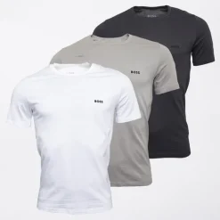 Herre T-shirts tre pak grå/​sort/​hvid T-Shirts, Poloer Og Skjorter·Multipakker|Multipakker·T-Shirts Og Undertrøjer