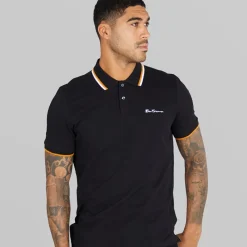 New Herre tværstribet polo skjorte T-Shirts, Poloer Og Skjorter·Poloer