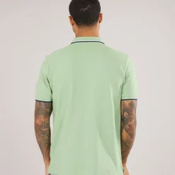 Clearance Herre Twin Tipped Polo Græs Grøn T-Shirts, Poloer Og Skjorter·Poloer