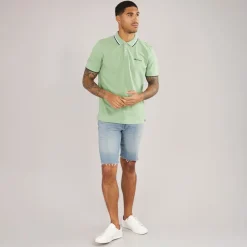 Clearance Herre Twin Tipped Polo Græs Grøn T-Shirts, Poloer Og Skjorter·Poloer