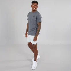 Clearance Herre UA Sportstyle T-shirt med kort ærme og venstre brystlomme Castlerock/​Sort Træning|T-Shirts Og Undertrøjer