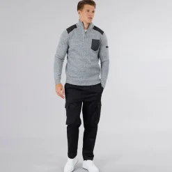 Best Herre Verto 1 /​ 4 Zip Funnel Neck Jumper Lys Grå Melering Trøjer Og Cardigans·Trøjer