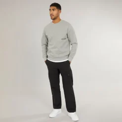 Online Herre Vesterbro Side Sweatshirt Lys Grå Marl/​Sort Hættetrøjer Og Sweatshirts·Sweatshirts