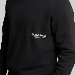 New Herre Vesterbro Side Sweatshirt Sort/​Hvid Hættetrøjer Og Sweatshirts·Sweatshirts