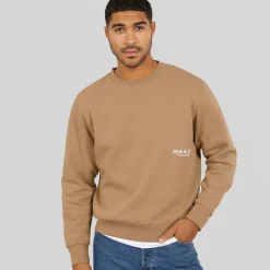 Clearance Herre Vesterbro Side Sweatshirt Sølv Mink/​Hvid Hættetrøjer Og Sweatshirts·Sweatshirts