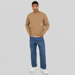 Clearance Herre Vesterbro Side Sweatshirt Sølv Mink/​Hvid Hættetrøjer Og Sweatshirts·Sweatshirts