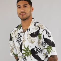 Sale Herre Wayne Kortærmet Viskose Skjorte Antique Hvid T-Shirts, Poloer Og Skjorter·Skjorter