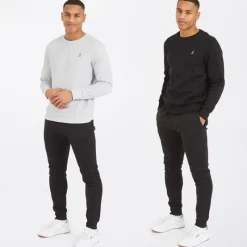 Online Herre Winston To-pakke Trøjer Sort/​Grå Multipakker·Hættetrøjer Og Sweatshirts|Hættetrøjer Og Sweatshirts·Sweatshirts