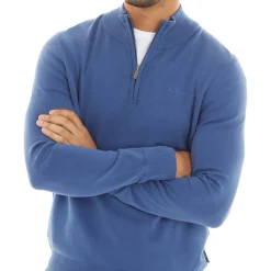 Clearance Herre 1/​4 Zip Funnel Neck Trøje Riviera Blå Trøjer Og Cardigans·Trøjer