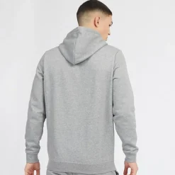 Hættetrøje med lille logo Herre Essentials Mellemgrå Meleret Hættetrøjer Og Sweatshirts·Hættetrøjer