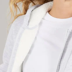 Sale Hættetrøje med lynlås og teddyforing Grå Marle til kvinder Dame Hættetrøjer Og Sweatshirts·Hættetrøjer