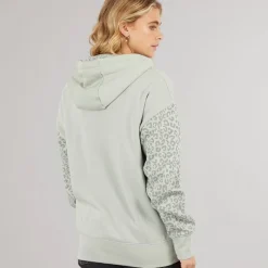 Clearance Hættetrøje med lynlås til kvinder Sage Dame Hættetrøjer Og Sweatshirts·Hættetrøjer