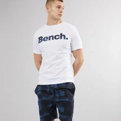 Hvid/​Geometrisk camouflage Loungewear sæt til Herre med Mowie T-shirt og shorts Undertøj, Sokker Og Nattøj·Nattøj
