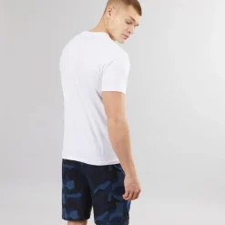 Hvid/​Geometrisk camouflage Loungewear sæt til Herre med Mowie T-shirt og shorts Undertøj, Sokker Og Nattøj·Nattøj