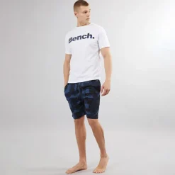 Hvid/​Geometrisk camouflage Loungewear sæt til Herre med Mowie T-shirt og shorts Undertøj, Sokker Og Nattøj·Nattøj