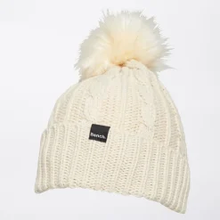 Sale Hvid Ivanna Bobble Hat til Kvinder Dame Kasketter Og Hatte