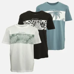 Discount JACK AND JONES Drenge Floral T-shirts Flerfarvet Multipakker|T-Shirts Og Undertrøjer