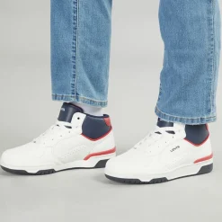 Hot Junior Dereck Hi Top Sneakers Navy Rød 0218 Sneakers|Sneakers