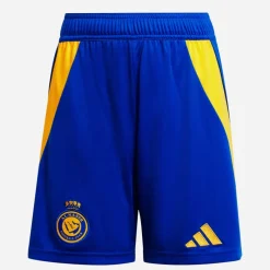 Clearance Junior Drenge ANFC Al-Nassr 24/25 Hjemme Shorts Team Royal Blue/Impact Yellow Tøj|Shorts