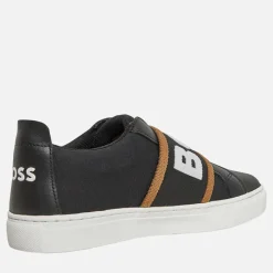 New Junior Drenge Logo Elastik Træningssko Sort Sneakers|Sneakers